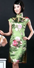 Cup-sleeve Mid-length Cheongsam (CM)