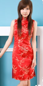 Sleeveless Mid-length Cheongsam (CM)