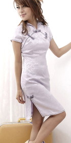 Cup-sleeve Mid-length Cheongsam (CM)