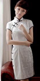 Cup-sleeve Mid-length Cheongsam (CM)