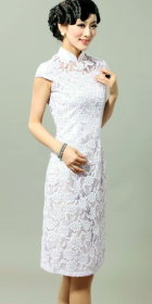 Cup-sleeve Mid-length Cheongsam (CM)