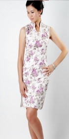 Sleeveless Mid-length Cheongsam (CM)