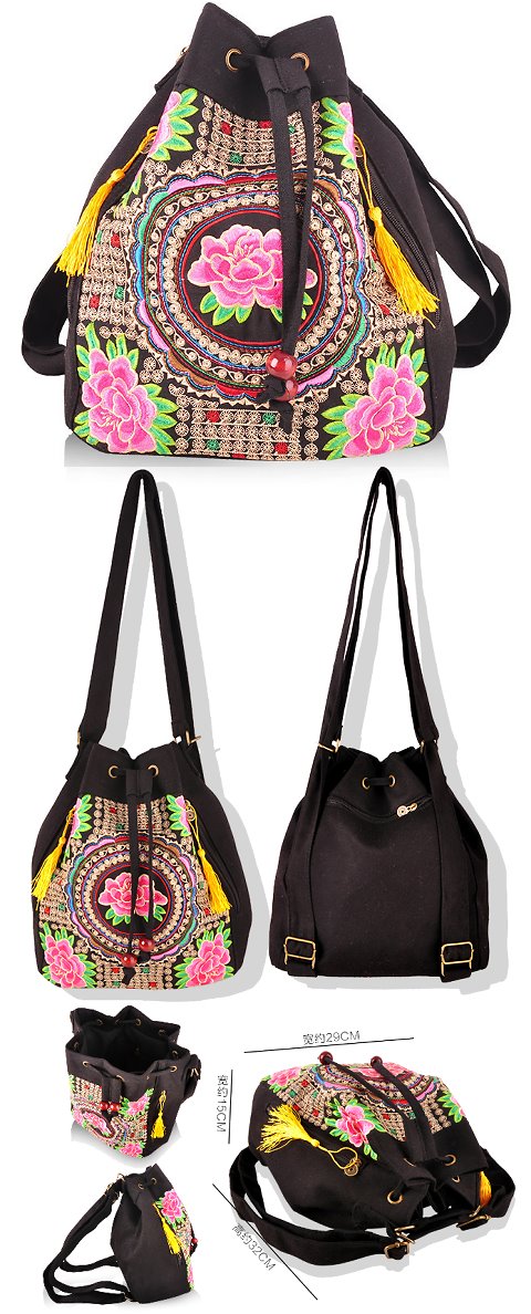 Ethnic Embroidery Shoulder-bag / Backpack