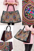 Ethnic Embroidery Large Handbag