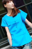 Ethnic Short-sleeve Blouse (CM)