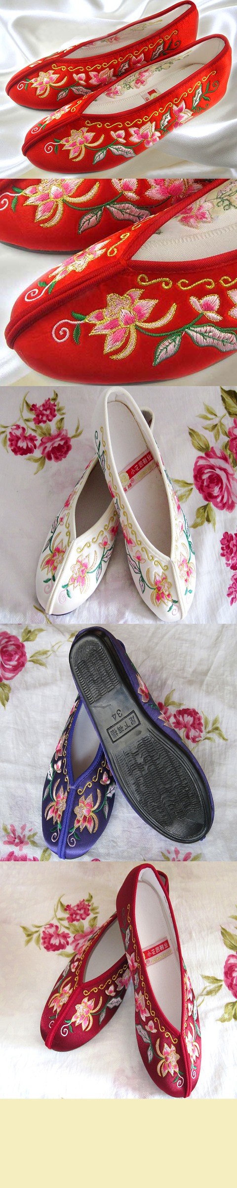 Lotus Gege Embroidery Shoes (Multicolor)