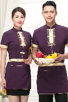 Mandarin Style Restaurant Uniform-Top (Purple)