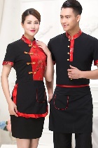 Mandarin Style Restaurant Uniform-Top (Black)