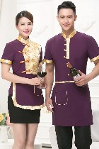 Mandarin Style Restaurant Uniform-Top (Purple)