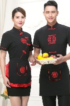 Mandarin Style Restaurant Uniform-Top (Black)