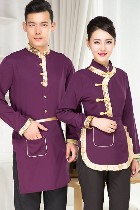 Mandarin Style Restaurant Uniform-Top (Purple)