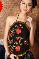 Floral Embroidery Halter Top (RM)