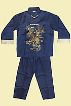 Boy's Dragon Embroidery Mandarin Suit (RM)