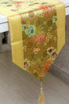 Chinese Ethnic Longevity & Chrysanthemum Embroidery Table Runner (RM)