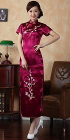 Short-sleeve Long-length Brocade Cheongsam (RM)