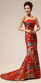 Bare-shoulders Dragon Robe Evening-dress Cheongsam (RM)