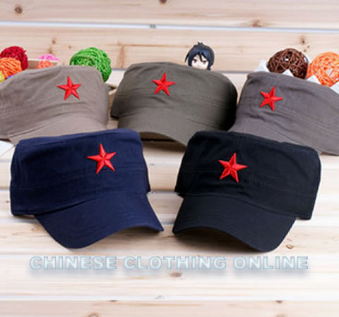 People's Liberation Army Archaic Cap w/ Red Star (Multicolor)