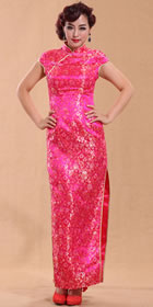 Cup-sleeve Long-length Cheongsam (CM)