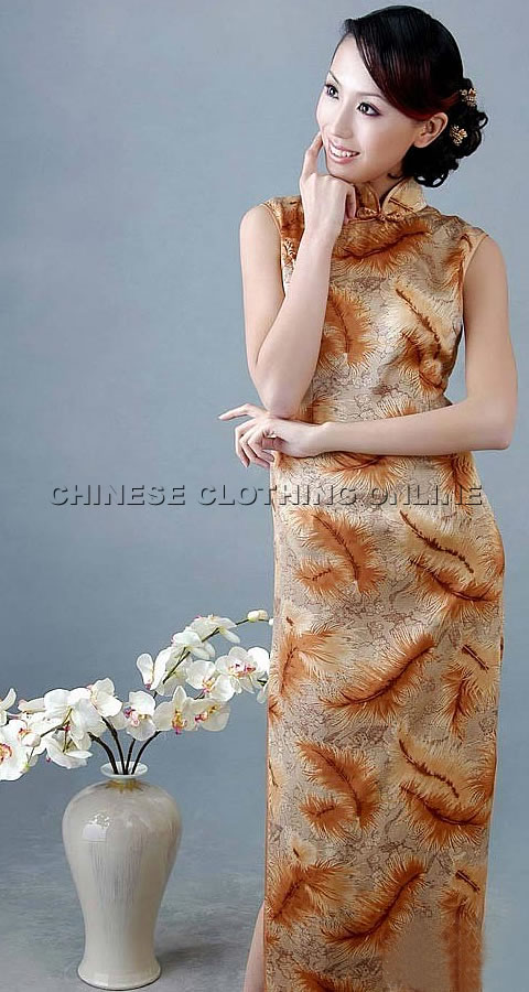 Sleeveless Long-length Cheongsam (CM)