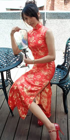 Sleeveless Long-length Cheongsam (CM)