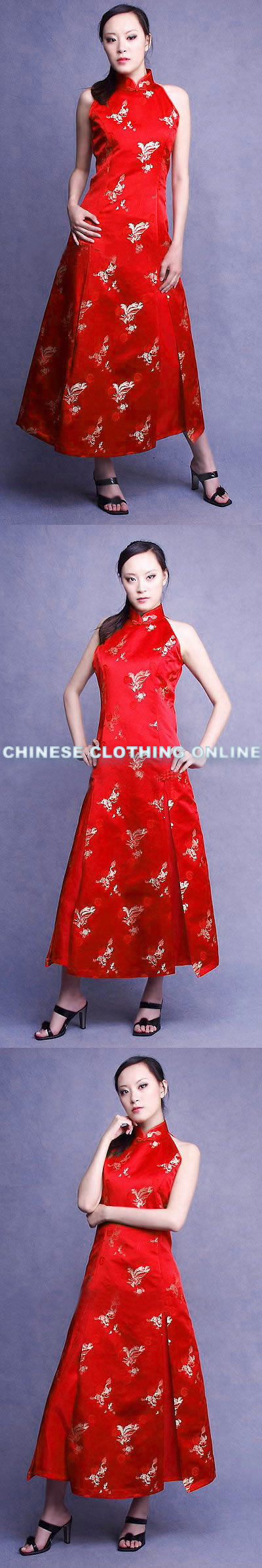 Sleeveless Long-length Cheongsam (CM)