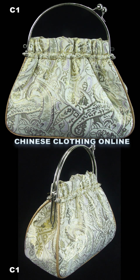 Bronzing Brocade Handbag (Multicolor)